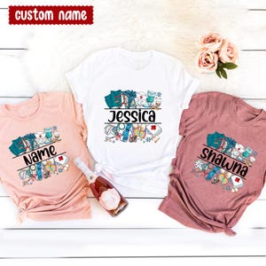 Personalized Name Nurse Shirt, Custom Nurse Shirt With Name, Gift for Nurse, Shirt For Nurse, Nursing School Tee, Nurse Appreciation Outfit
