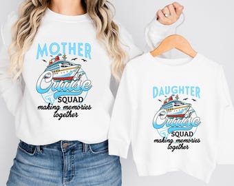 Personalized Mother and Daughter Cruise Squad Shirt, Custom Name Mom Daughter Cruise Shirts, Mother Daughter Weekend Trip Shirt, Mom and Me