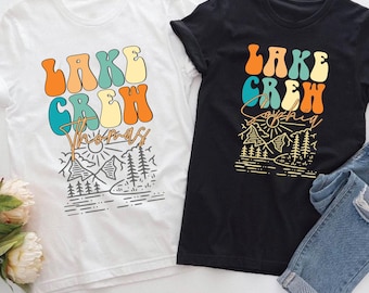 Personalized Lake Crew Shirt with Name Shirt, Custom Lake Trip Shirts, Camping Trip Tshirt, Lake Squad Tee, Summer Holiday Shirt