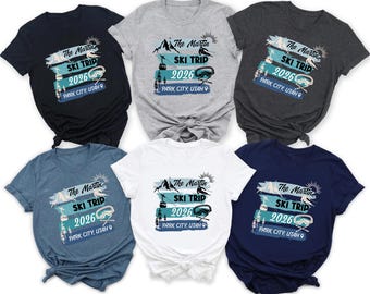 Personalized Ski Trip Shirts, Family Ski Trip Vacation Shirt, Ski Snowboard Shirts, Family Matching Winter Season Tees, Skiing Outfit