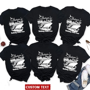 Personalized 50th Birthday Cruise Crew Shirt, Cruise Birthday Party Tees, Custom Cruise Birthday Matching Tshirt, Birthday Group Shirts