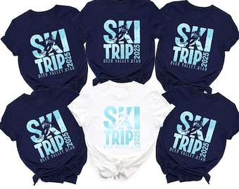 Personalized Family Ski Trip Sweatshirt, Matching Vacation Shirt
