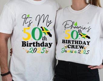 Camiseta personalizada de la Reina del Cumpleaños de Jamaica, Camisetas de Cumpleaños para la Tripulación, Camisetas de Viaje a Jamaica, Camisetas a Juego para el Viaje a Jamaica, Regalo de Cumpleaños
