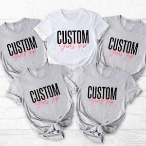 Personalized Girls Trip with Custom Destination Shirt, Custom Girls Trip 2025, Girls Vacation T-Shirt,  2025 Trip Matching Tees