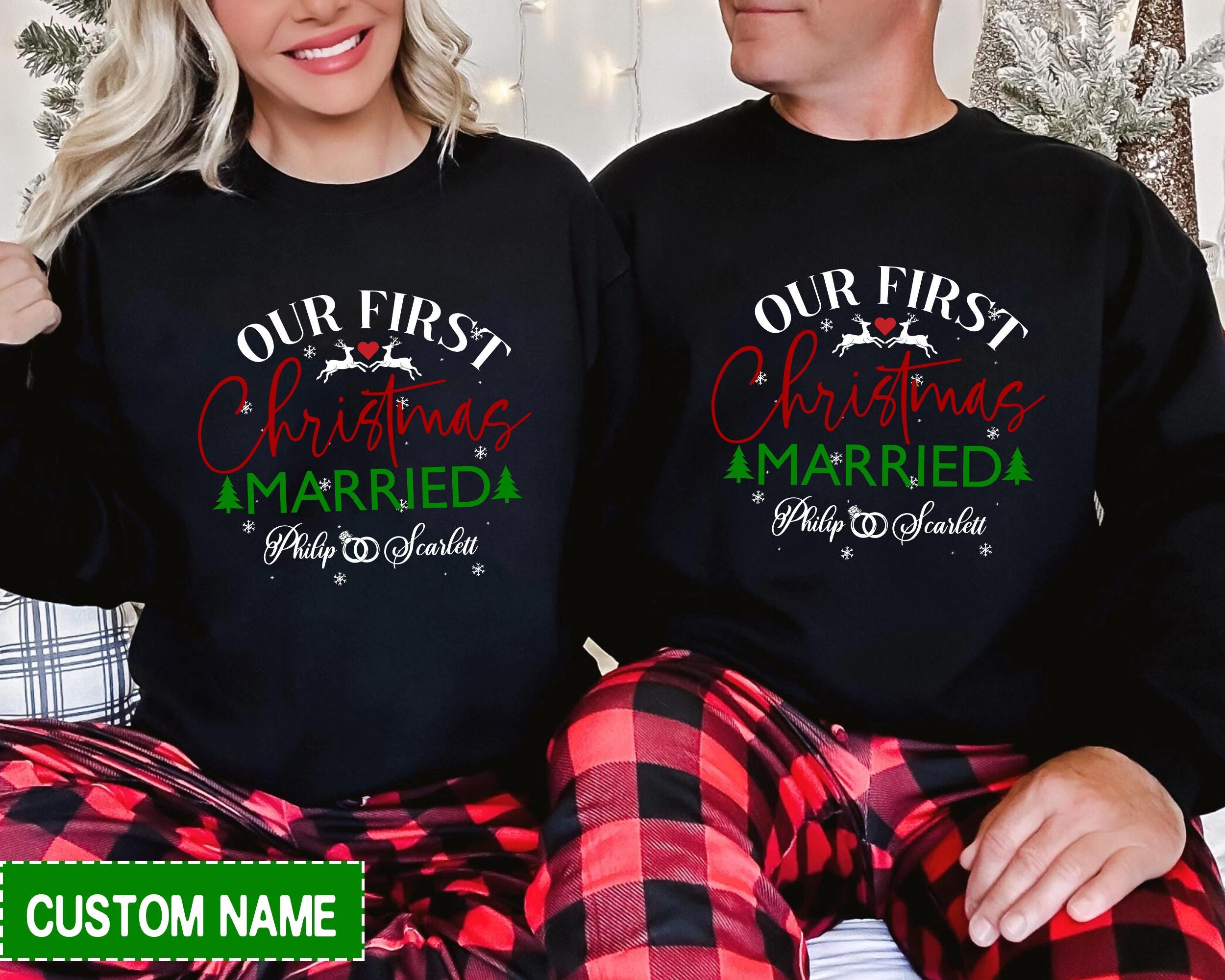 First Christmas Married Pajamas Etsy Canada