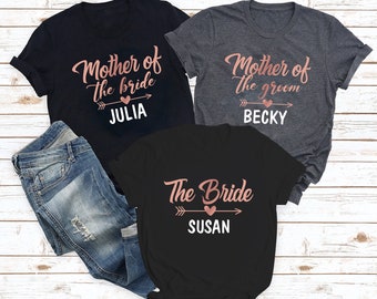 Personalized Bridesmaid Party Group Shirt, Custom Name Bachelorette Party Shirt, Team Bride Shirt, Hen Party Wedding Party Tshirt