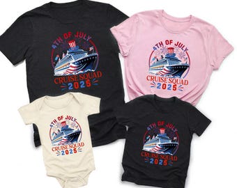 Camiseta del equipo de cruceros del 4 de julio de 2025, camiseta del viaje del Día de la Independencia, camisetas de cruceros del 4 de julio, camiseta a juego para grupos de cruceros