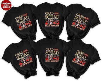 Personalized Grad Squad Family Shirt, Custom Graduate Photo Shirt, Proud Family of A Graduate, Group 2025 Grad Tees, Graduation Squad Tshirt