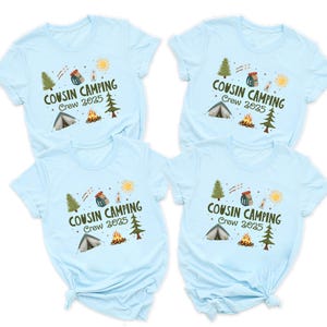 Camiseta personalizada de Cousins para acampada 2025, camisetas personalizadas para acampada familiar de Cousins, camiseta infantil a juego de Cousins para acampada