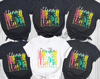 Camiseta personalizada para viaje de cumpleaños, camisetas de viaje para equipo de cumpleaños, regalo de cumpleaños, camiseta para equipo de cumpleaños, camisetas para fiesta de cumpleaños, vacaciones de cumpleaños
