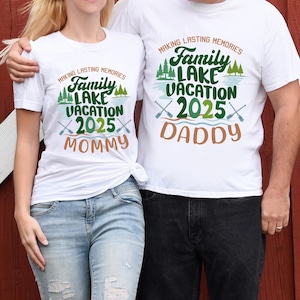 Customized Family Lake Vacation Shirt, 2025 Family Memories Shirt, Summer Vacation Shirts, Matching Lake Vacay, Family Lake Trip Shirt