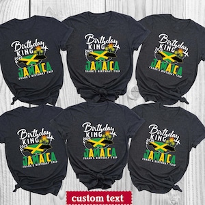 Personalized Jamaica Birthday King Birthday Squad T-Shirt, Jamaica Birthday Queen Tee, Birthday Jamaica Crew, Birthday Group Matching Shirt