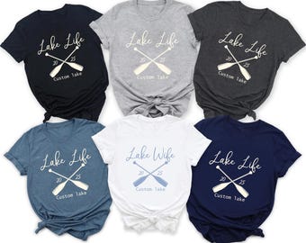 Camiseta "Lake Life Lake Wife", atuendo de dama de honor, camiseta para despedida de soltera, camiseta personalizada del Lake Bach Club, camisetas a juego para despedida de soltera