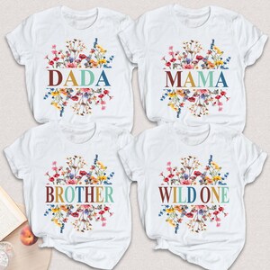 Personalized Boho Wildflower Birthday Family Shirts, Wildflower Birthday Outfit, Matching Family Birthday Tee, Floral 1st Birthday Tshirt