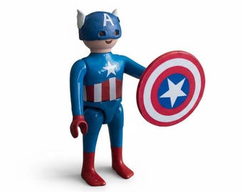Playmobil Customized Captain America – SUPERHERO Collector Figure