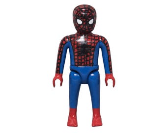 Playmobil personalizado de Spider-Man | Figura coleccionable pintada a mano | Superhéroe