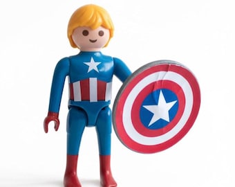 Playmobil Customized Captain America – SUPERHERO Collector Figure