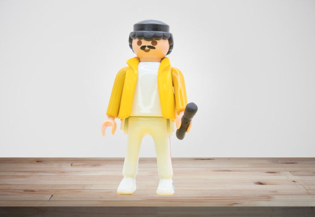 Figurine Playmobil Personnalisée - Freddie Mercury V.2 - REF-0015 - Fait Main