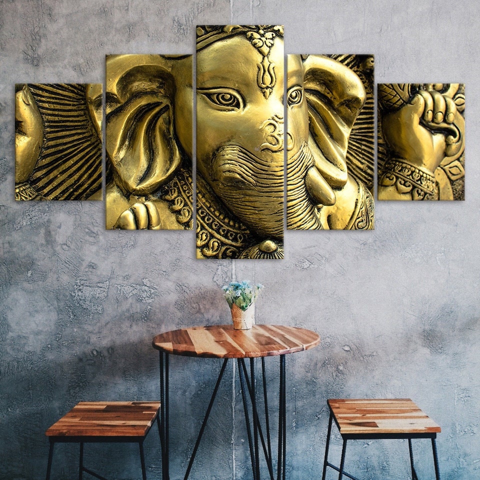 Ganesha 5 Piece Canvas - Etsy