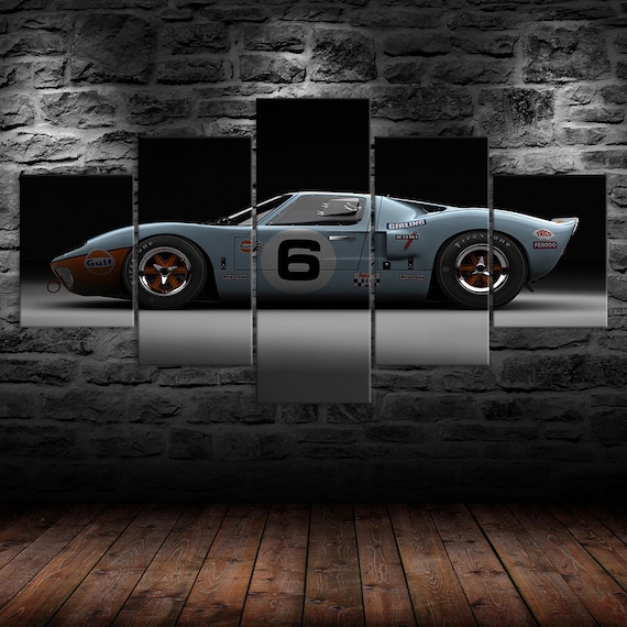 Ford GT40 Sports Car 5 Piece Canvas Wall Art Multi Panel Print