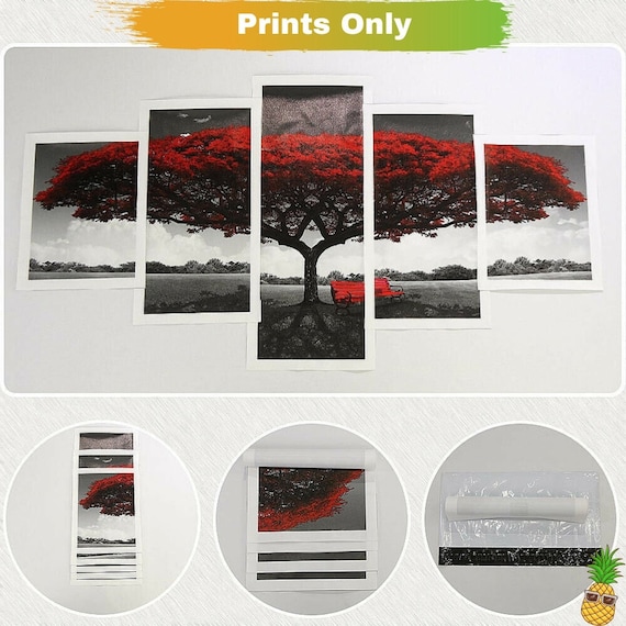 Japanese Mazda Drift Car Canvas 5 Piece Five Panel Print Modern