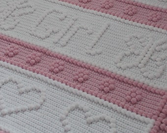 My Baby Girl Crochet Blanket Digital Pattern