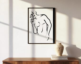 Man Body Line Art, Minimalist Abstract Male, Male Silhouette, Line Drawing Man Body, Men Ink Paint, Masculine Line Art, Printable Wall Decor