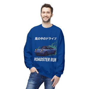 Mazda Miata NA Roadster Run Crewneck Sweatshirt | Pop Up Headlights JDM Apparel