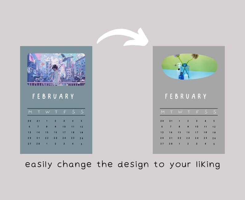 Printable 2023 Calendar Card | (3x5 In) | Editable in Canva | Calendar ...