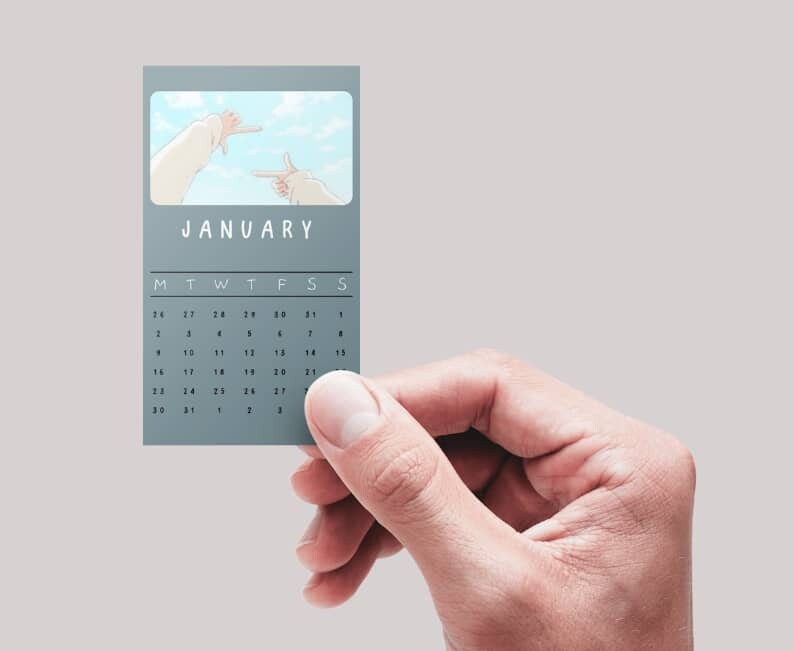 Printable 2023 Calendar Card | (3x5 In) | Editable in Canva | Calendar ...