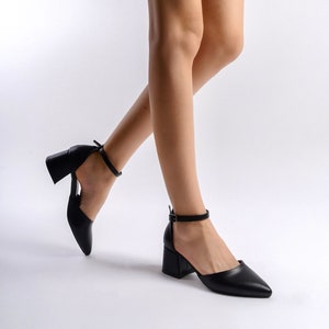 Low Heel Black Shoes Etsy Canada