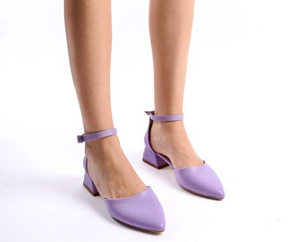 Lilac Low Heels, Lavender Wedding Shoes, Lilac Bridal Shoes, Lilac Wedding Shoes, Lavender Low Heels, Lilac Block Heels, Ankle Strap Heels