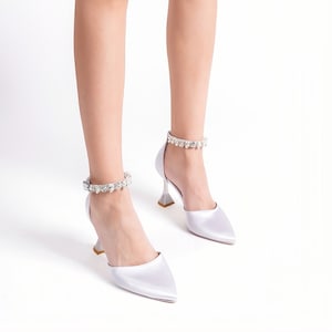 Satin Gray Wedding Shoes Gray High Heels Bridal Shoes Wedding Heels