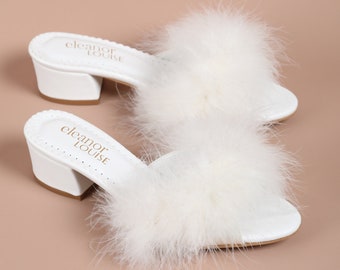 Pantofole sposa piume hot sale