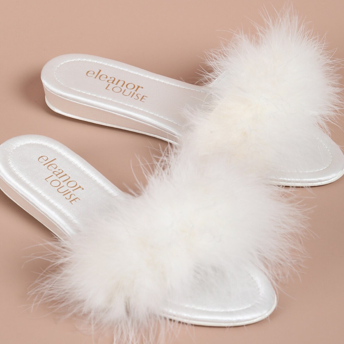 Feather Slippers, size 8.5