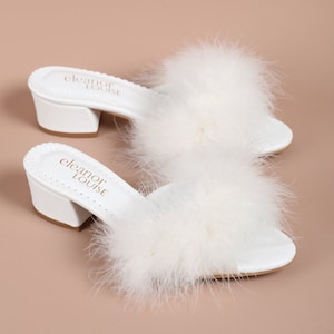 White feather slides cheap