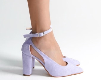 Lilac Suede Shoes, Lavender Wedding Shoes, Lilac Shoes, Lilac High