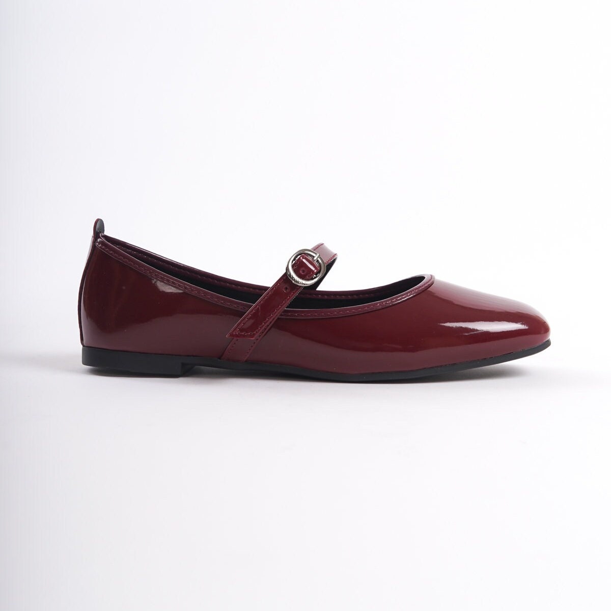 靴 Cherry-Patterned Mary Jane Flats Shipping in mid-June] Cherry-Patterned Mary Jane Flats