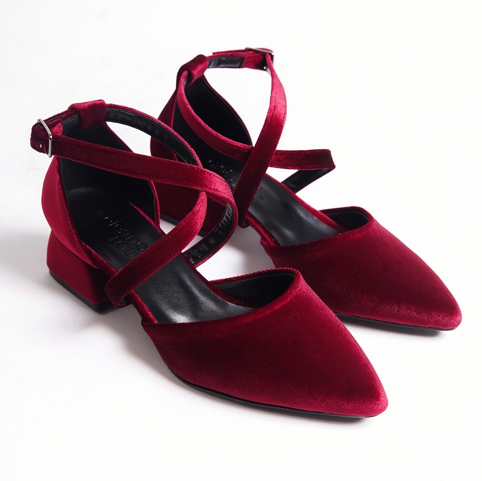 Red Velvet Heels, Burgundy Velvet Shoes, Red Bridal Shoes, Burgundy — free download