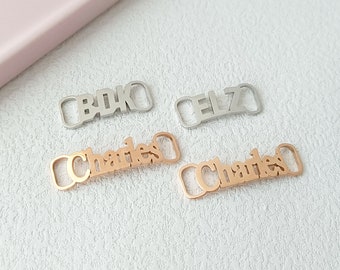 Personalized Name Shoe Buckle, Custom Text Shoe Buckle, Shoe Name Plate, Charm Shoe Accessories, Jewelry Gift for Her Him