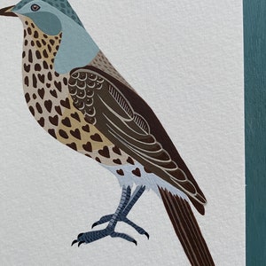 Original Fieldfare Bird Painting Nature Gift Bird Lover Christmas Gift For Bird Lover Wall Art For Your Home Decor Gift Acrylic Artwork image 2