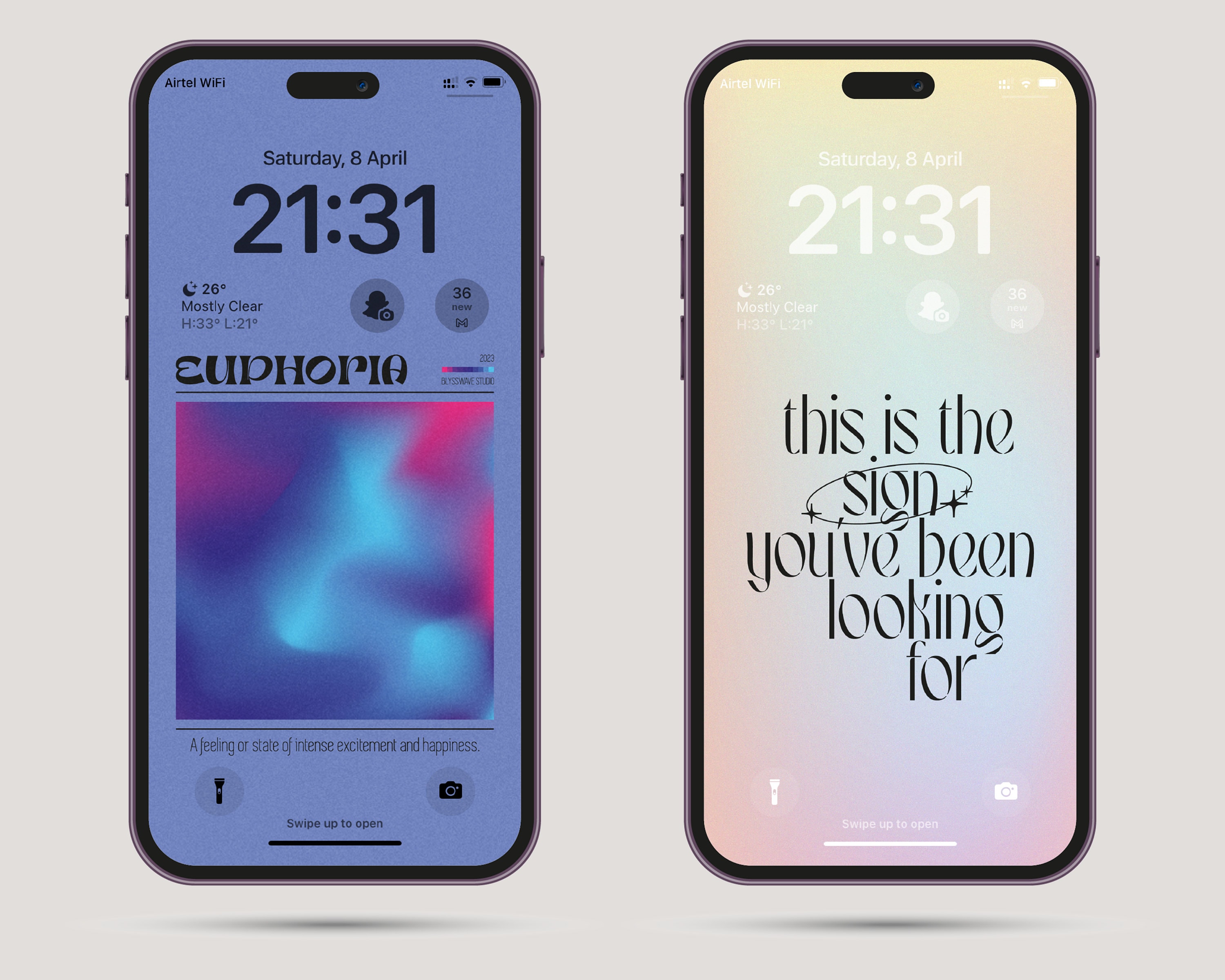 Aura iPhone iPad Wallpaper Aesthetic Gradient Homescreen Lockscreen