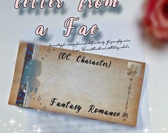 Comfort Character Brief von einem/einer Fae | Liebesbrief einer Fee | Fabelwesen Romanze | magische Post für dich | personalisierter Brief