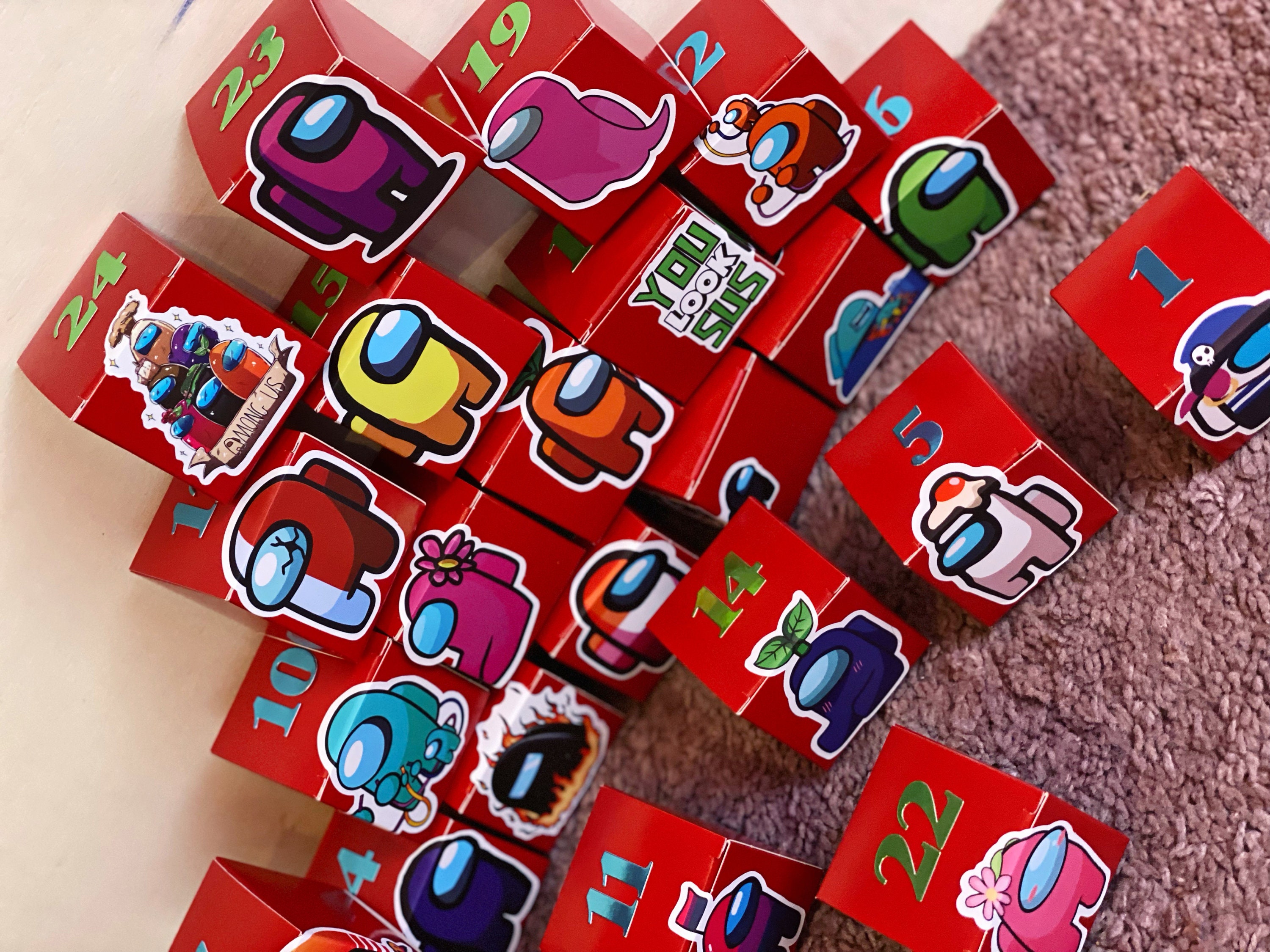 Among Us Advent Calendar to Fill by Yourself. Etsy UK
