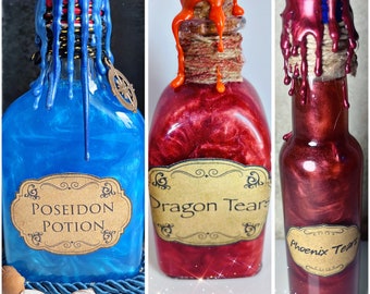 Fantasy Potions | magical decoration | bookshelf decoration | glitter potions | Fairytale Potions | shimmering potions