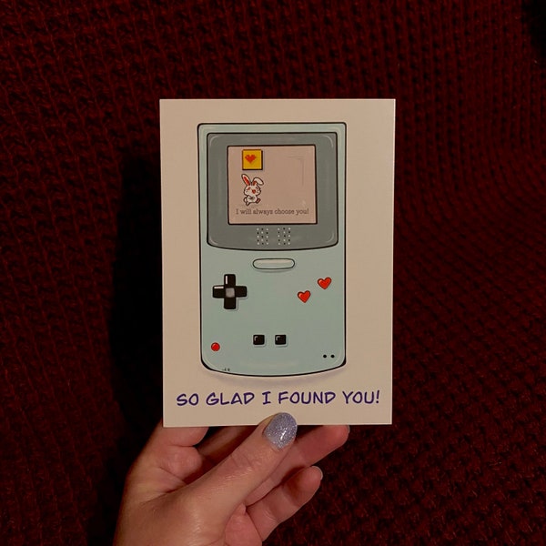 Gamer Love Card | romantic card gaming | card console | card for nerds | postcard with saying | geek card | gamer | pixel art