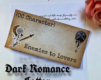 Enemies to Lovers Brief | Comfort Character | Dark Romance | personalisierter Brief | Liebesbrief | Fantasy Romanze | Buch Freund