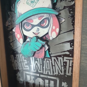 Splatoon Schattenbox Nachtlicht: Grizzco Industries Diorama Lampe