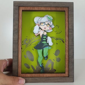 Splatoon Marie Schattenbox Nachtlicht: Farbwechsel Lampe