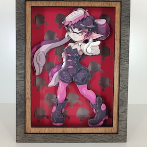 Splatoon Callie Marie Night Light, Grizzco Industries Shadow Box, Salmon Run Lightbox, Splatoon Light box, Amazing gift for birthday, Xmas.